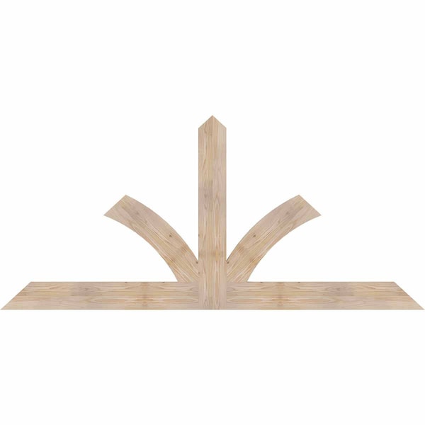 Ekena Millwork Richland Smooth Timber Gable Bracket, Douglas Fir, 84"W x 38"H x 1 1/2"D x 5 1/2"F, 11/12 Pitch GBW084X38X0206RIC00SDF - main